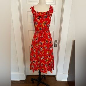 Anthropologie off the shoulder midi dress